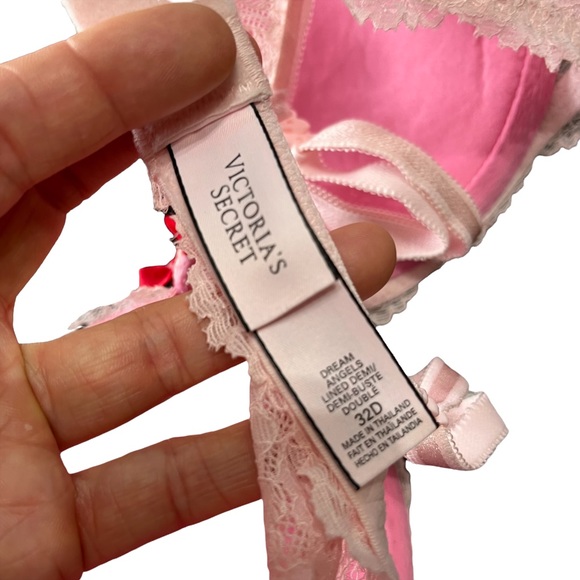 Victoria’s Secret Pink Dream Angel Lace Bra Underwire 32D - Picture 5 of 7